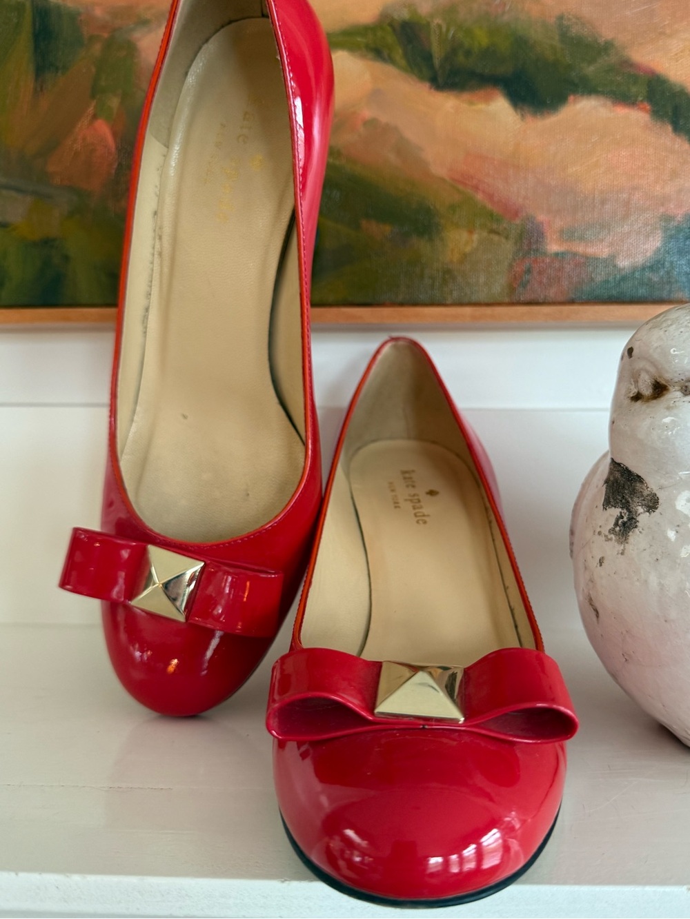 Kate Spade Patent Red Wedges Size 7